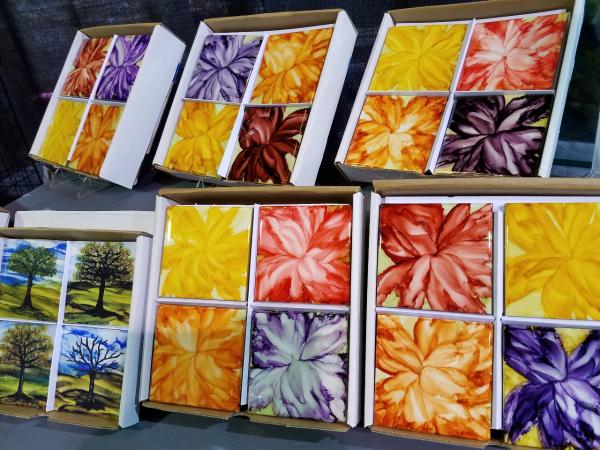 Hand Painted Coaster Set of 4 picture