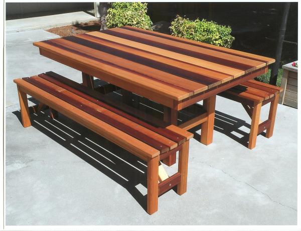 Table and Benches