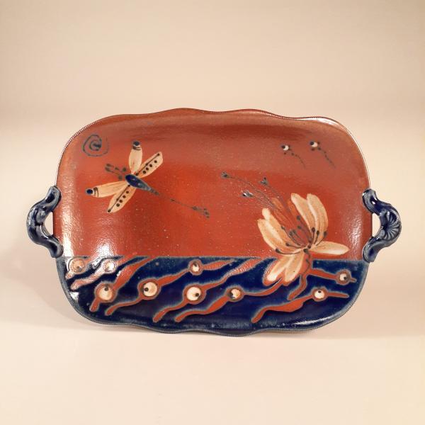 OVAL SERVING BOWL BIRCH & BIRD MOTIF