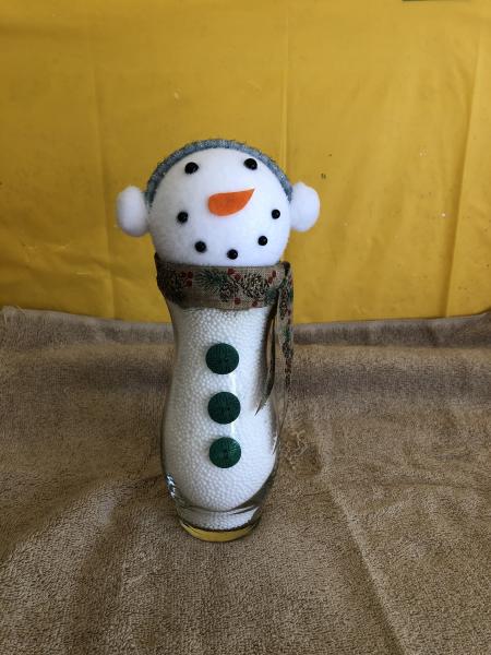 Snowman vase picture