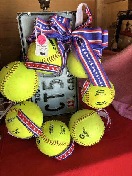 Softball wreath picture