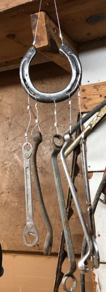 Wind chime, Horseshoe w/wrenches picture
