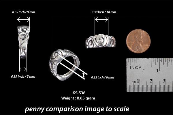 Hinged Scroll Pattern Top Opening Ring Style KS536 picture