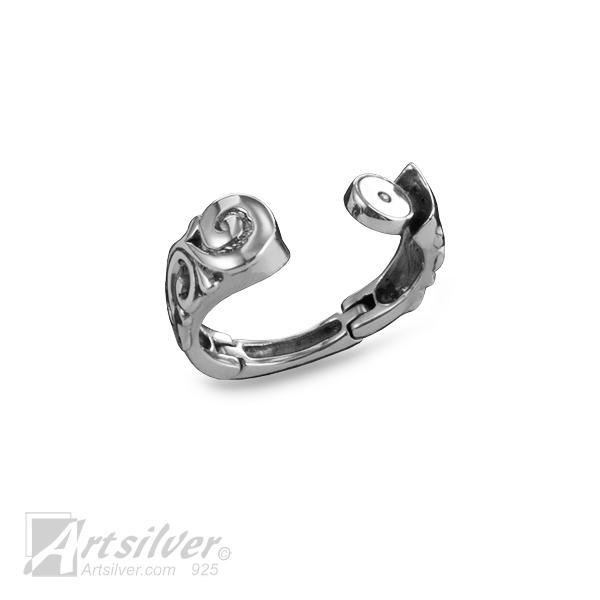 Hinged Scroll Pattern Top Opening Ring Style KS536 picture