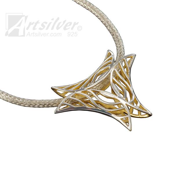 Inverted Wave Triangle Pendant Style KS015 picture