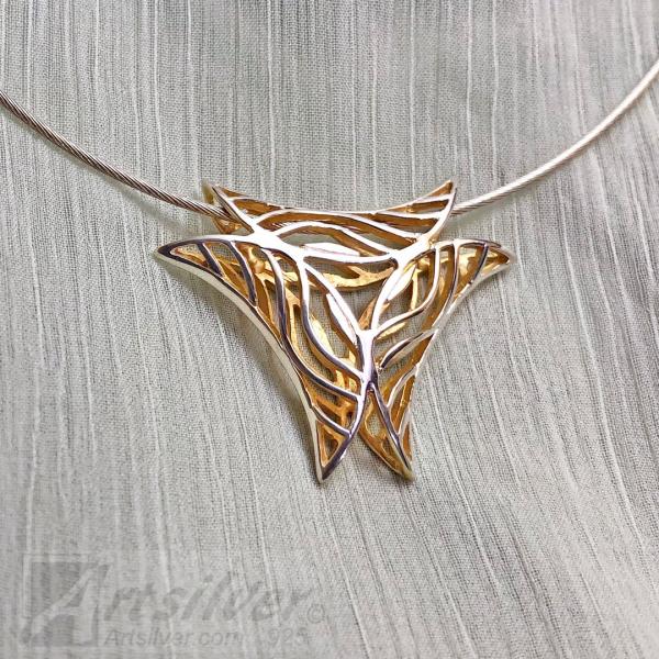 Inverted Wave Triangle Pendant Style KS015 picture