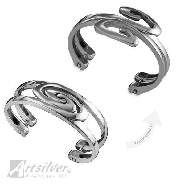 Multi-form Spiral Cuff Bracelet  Style KS085