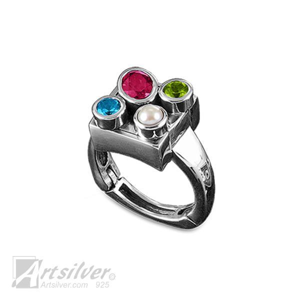 Box of Colors Top Opening Ring KS500 (gem color variation)
