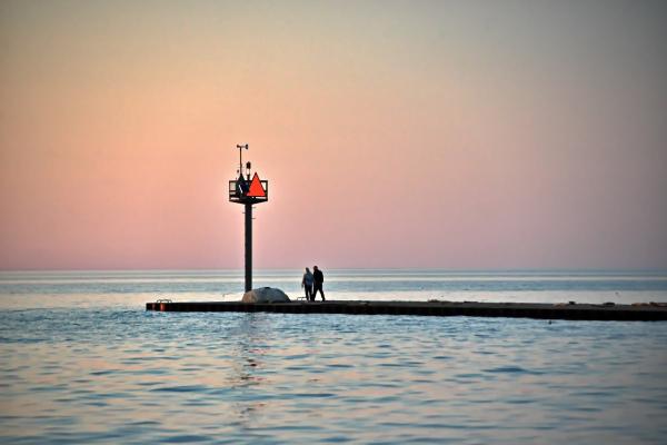 Romantic Walk on the Pier