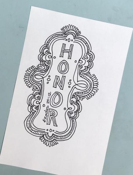 Honor - Original Line Art - Ink and Paper