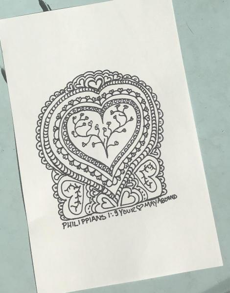 Love Abound - Original Line Art - Ink and Paper