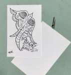Peace Postcards -6 Line Art Postcards to Color and Mail- Greeting and Word of Encouragement Coloring Card