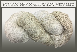 Polar Bear/silver Rayon Metallic