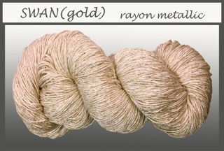 Swan/gold Rayon Metallic