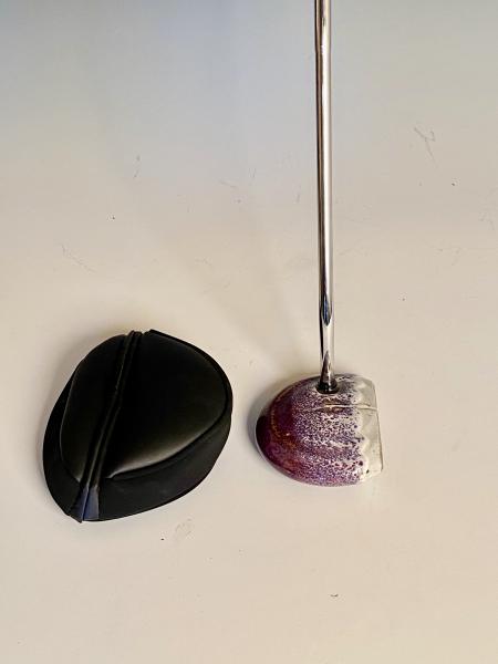Ceramic putter with head cover (Burgundy and white)