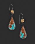 Fused Turquoise Earrings