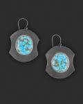 Turquoise Disc Earrings