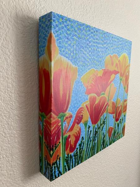 Watercolor Canvas Gallery Wrap Print - 12"x12" - "Poppy 1" picture