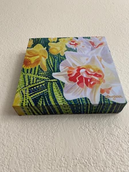 Watercolor Canvas Gallery Wrap Print - 8"x8" "Daffodil" picture