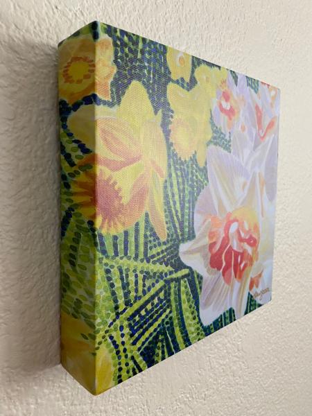 Watercolor Canvas Gallery Wrap Print - 8"x8" "Daffodil" picture