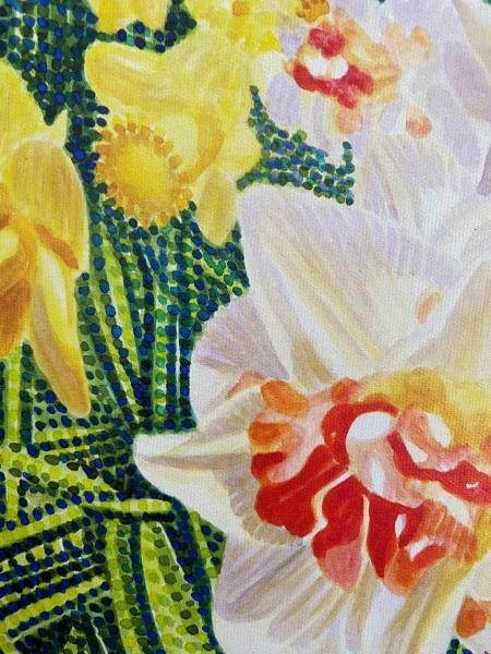 Watercolor Canvas Gallery Wrap Print - 8"x8" "Daffodil" picture