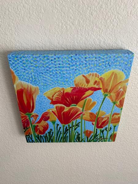 Watercolor Canvas Gallery Wrap Print - 12"x12" - "Poppy 1" picture