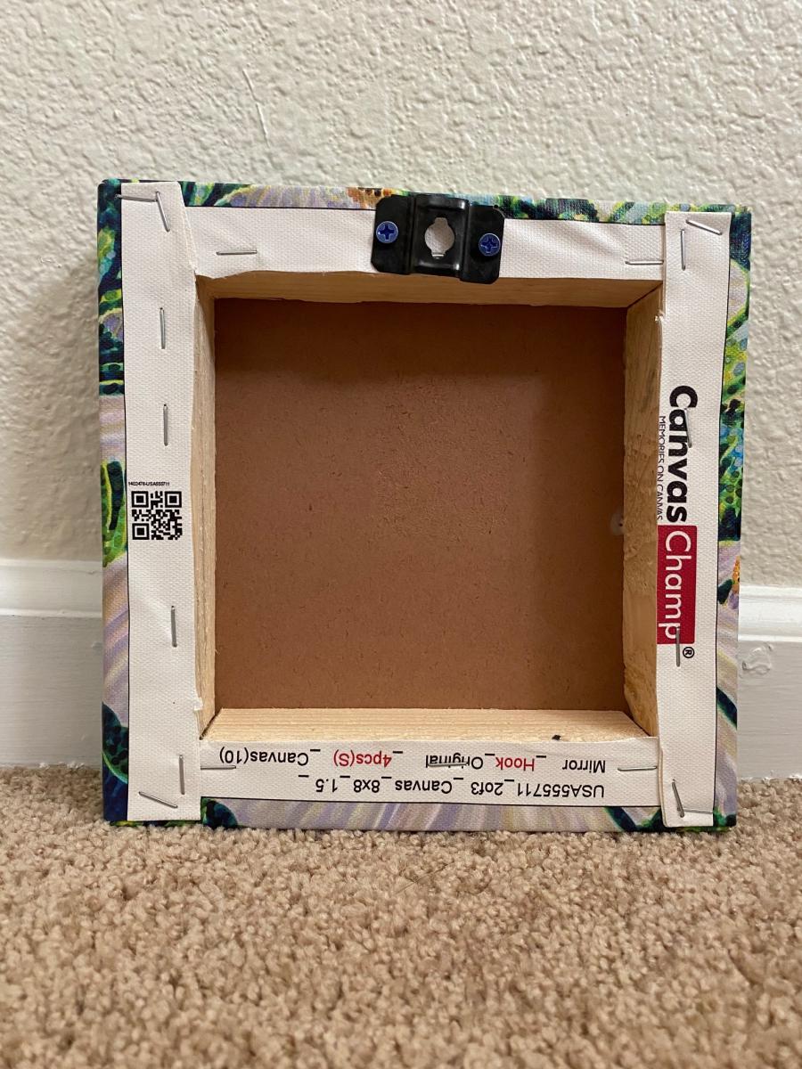 Watercolor Canvas Gallery Wrap Print - 8"x8" - "Matilija Poppy" picture