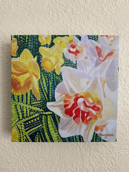 Watercolor Canvas Gallery Wrap Print - 8"x8" "Daffodil" picture