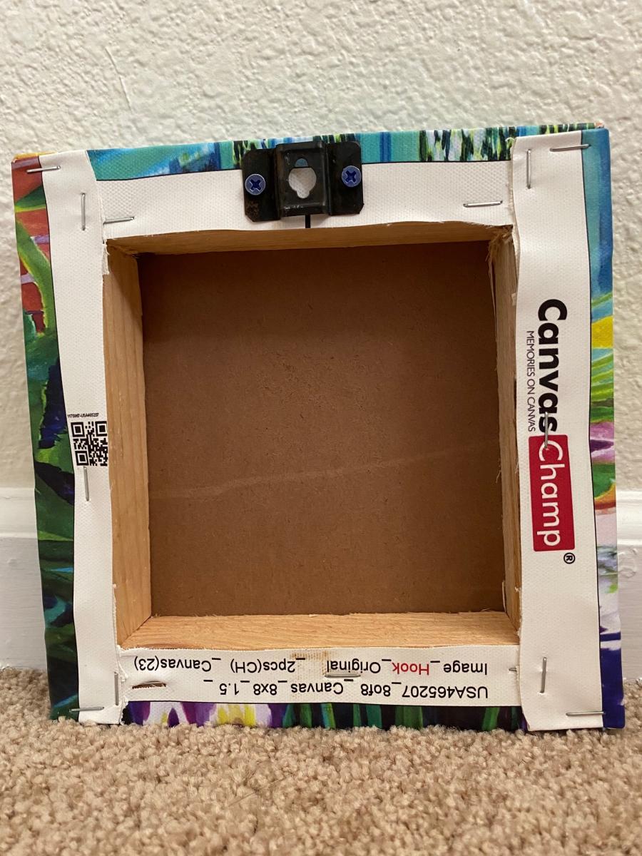 Watercolor Canvas Gallery Wrap Print - 8"x8" "Tulip - Yellow Lips" picture