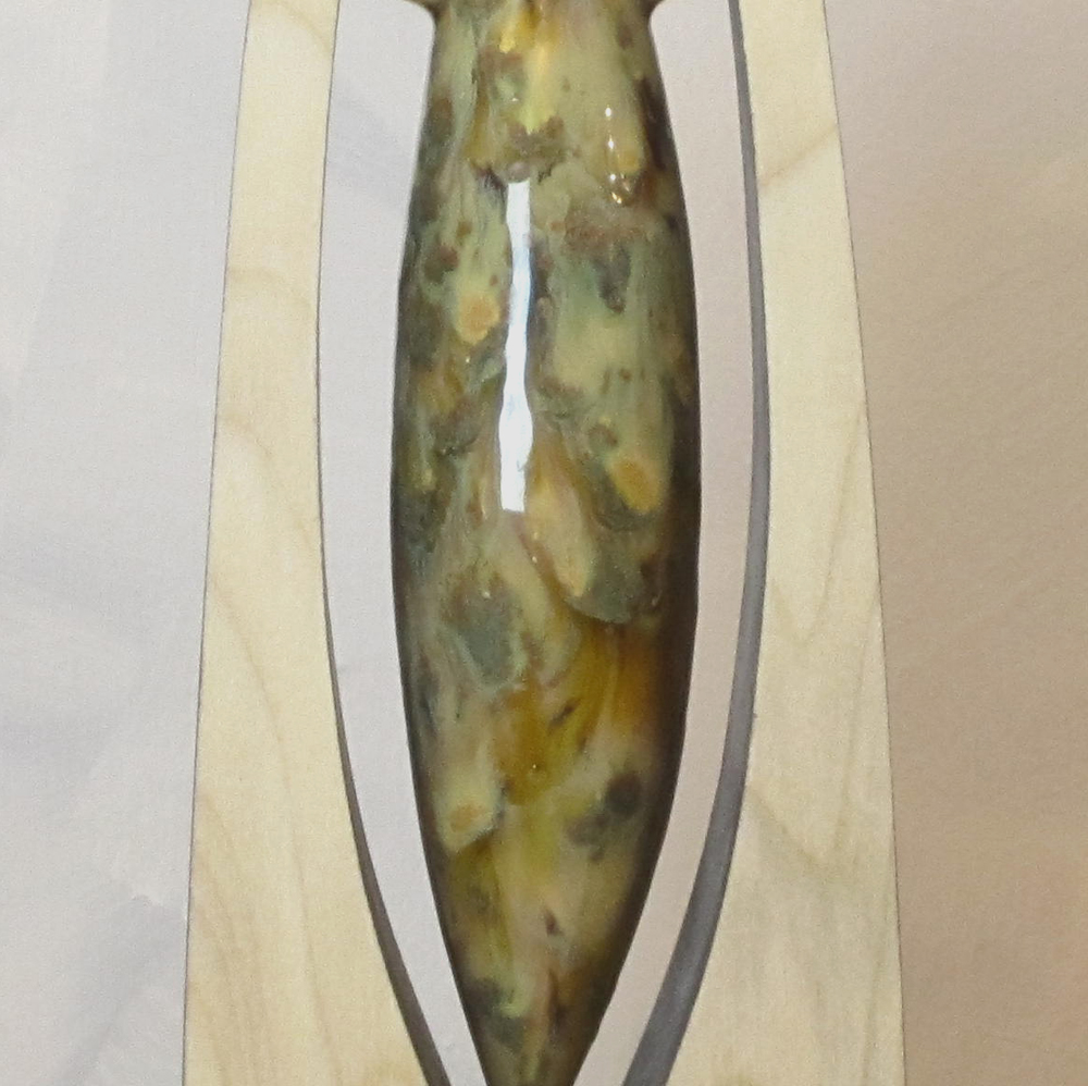 Pendulum Oil Lamp with Jade Embers Glaze picture