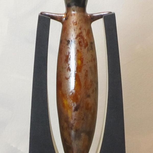 Pendulum Oil Lamp in Copper Adventura Glaze picture