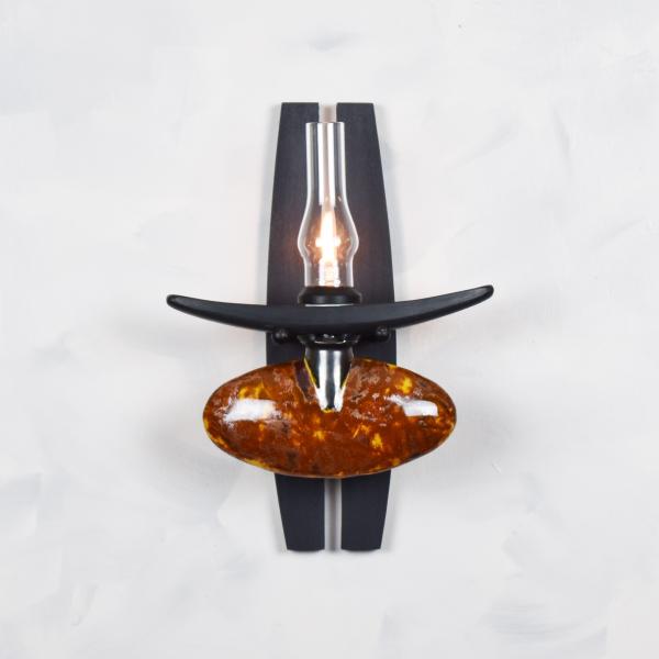 Sconce- Oval with Chimney in Advantura Glaze