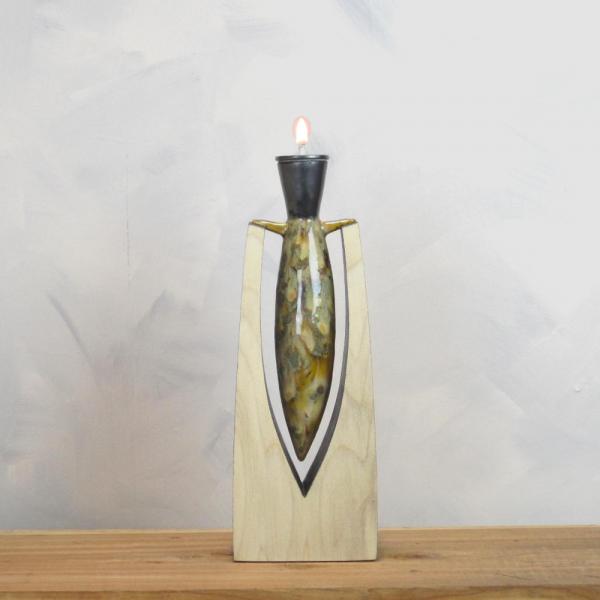 Pendulum Oil Lamp with Jade Embers Glaze picture