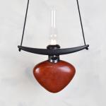 Red Heart with Glass Chimney