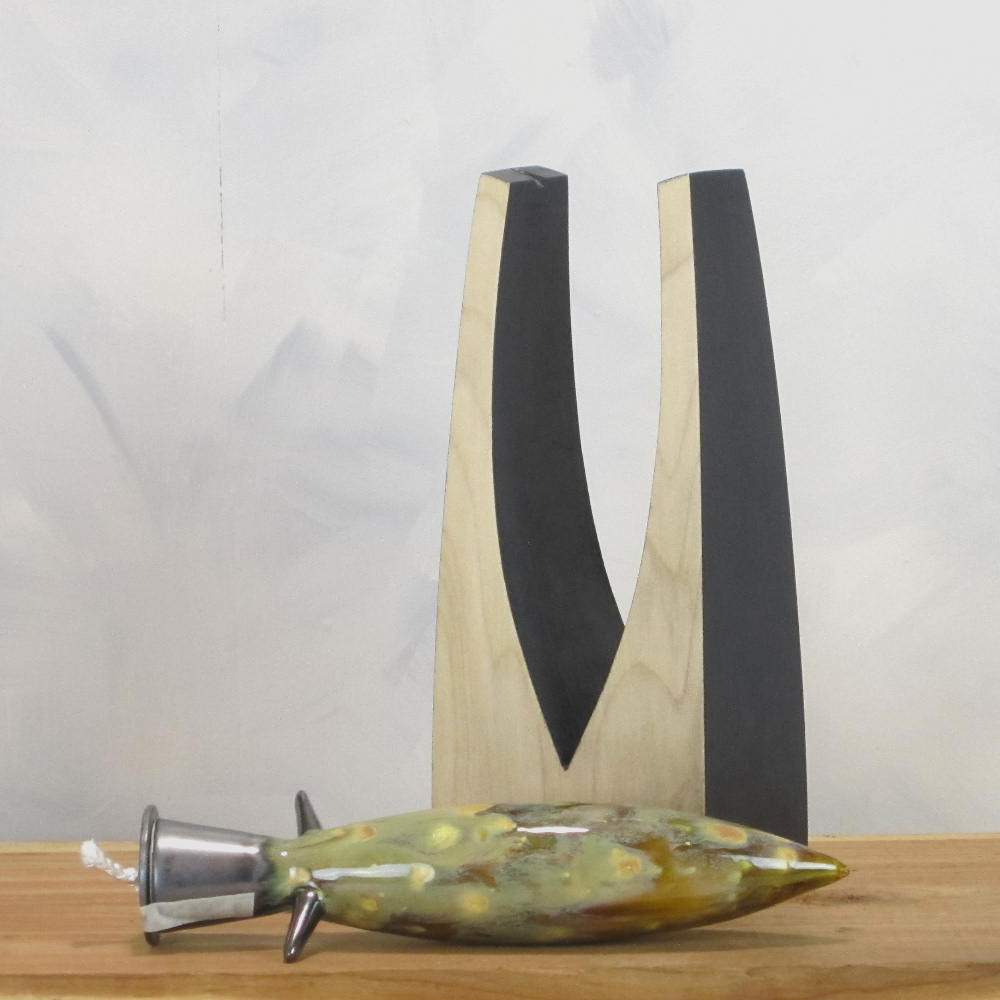 Pendulum Oil Lamp with Jade Embers Glaze picture