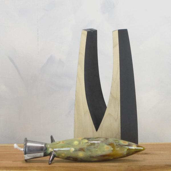 Pendulum Oil Lamp with Jade Embers Glaze picture