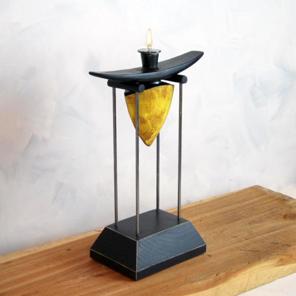 Pedestal Lamp- Arrow in Rustic Yellow picture