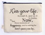 kiss your life zipper pouch