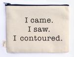 I contoured zipper pouch