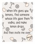 when life gives you lemons Swedish dishcloth