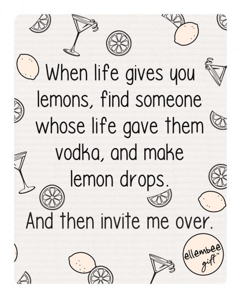 when life gives you lemons Swedish dishcloth picture