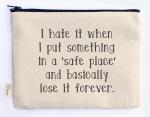 safe place zipper pouch