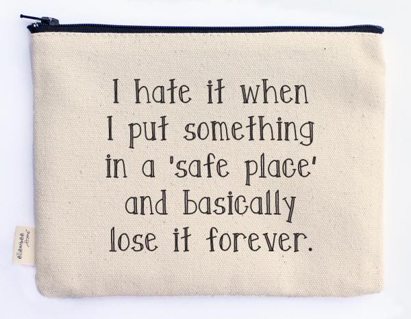 safe place zipper pouch picture