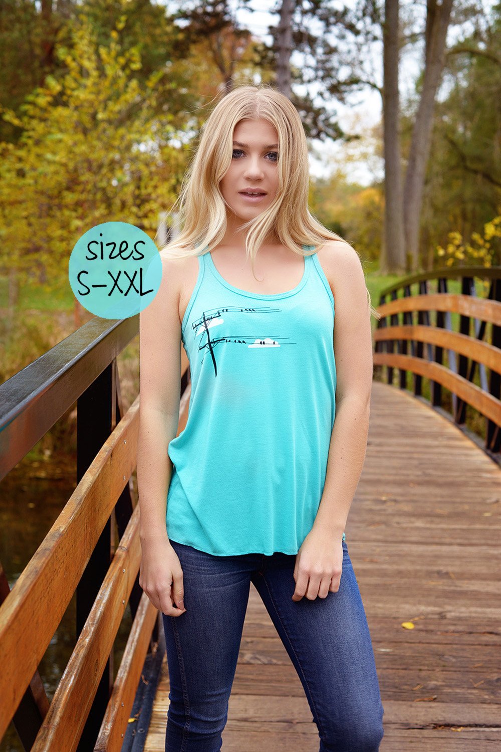 Birds on a wire tank picture