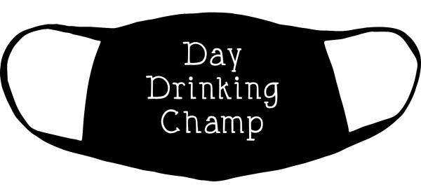 day drinking champ fabric mediumweight face cover - two ply with ear straps picture