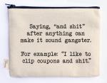 clip coupons and shit zipper pouch