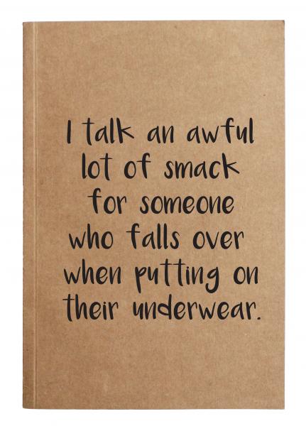 Putting on underwear notebook