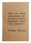 Thomas Edison notebook