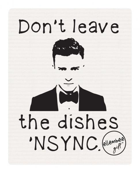 don't leave the dishes N'sync Swedish dishcloth picture