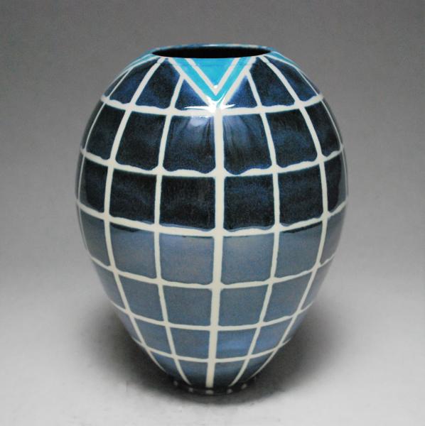 Patterned Orb with a Touch of Aqua